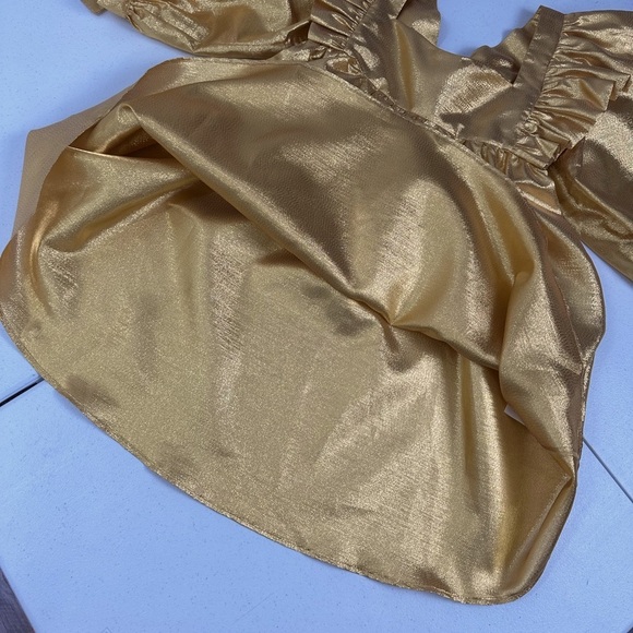 Selva Negra Atomo Metallic Dress in Azteca Gold - Picture 10 of 15